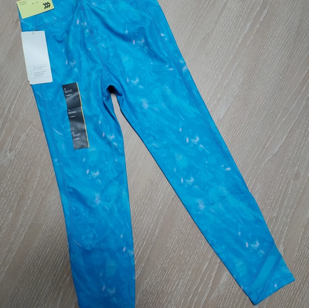 All in Motion Aqua Tie-Dye Leggings - Picture 2 of 2